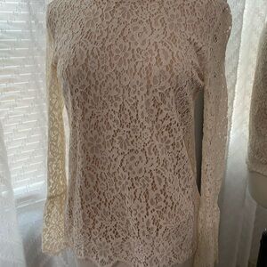 Elegant Cream Lace Top